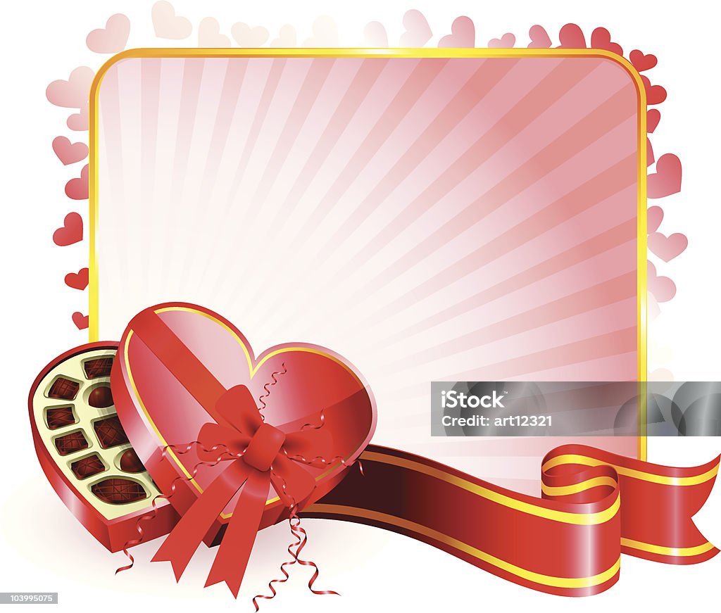 Hộp Sô Cô La Hình Trái Tim Trong Thiệp Ngày Valentine Hình minh ...