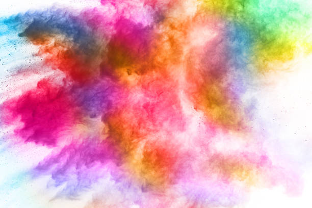istock abstract powder splatted background. Colorful powder explosion on white background. Colored cloud. Colorful dust explode. Paint Holi. 1039951118