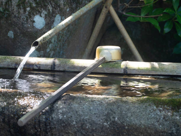 Temizuya cleansing ritual in Japan