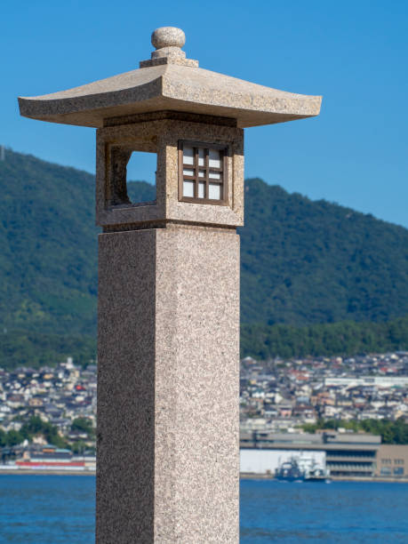 istock Stone lantern at Itsukushima island, Japan 1039957506