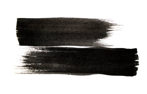istock Black color strokes isolated on white background. 1039966374