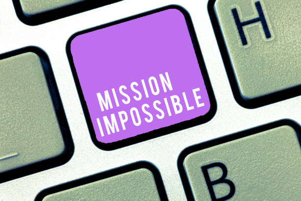 istock Text sign showing Mission Impossible. Conceptual photo Difficult Dangerous Assignment Isolated Unimaginable Task 1039969750