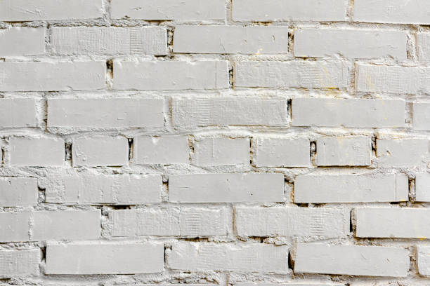 istock Painted white brick surface, urban background. Graphic grunge texture. For abstract backdrop, pattern, banner design 1039970162
