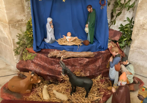 istock Christmas creche with Joseph Mary and small Jesus 1039972650