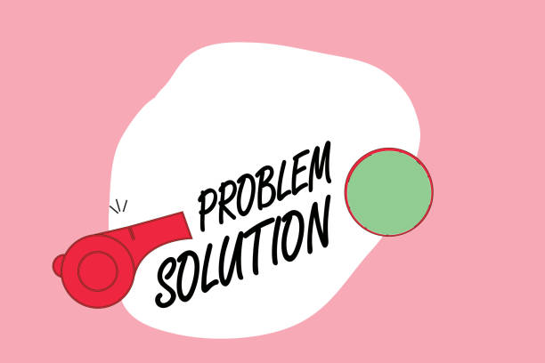 Word writing text Problem Solution. Business concept for solving consists of using generic methods in orderly manner Word writing text Problem Solution. Business concept for solving consists of using generic methods in orderly manner. connection interrupted stock illustrations