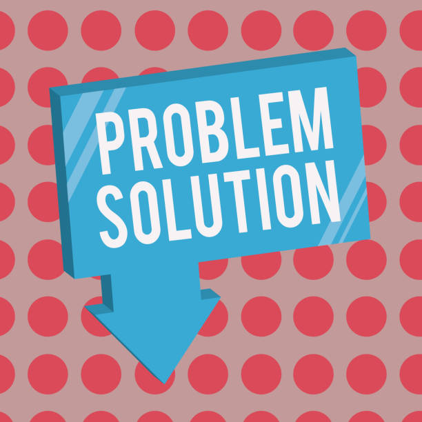 Conceptual hand writing showing Problem Solution. Business photo text solving consists of using generic methods in orderly manner Conceptual hand writing showing Problem Solution. Business photo text solving consists of using generic methods in orderly manner. connection interrupted stock illustrations