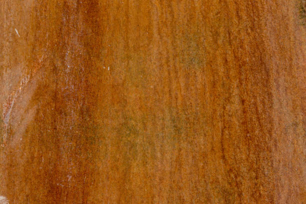 bright colored rusty-orange noble texture of the core steel, photographed while walking in a new modern landscape park
