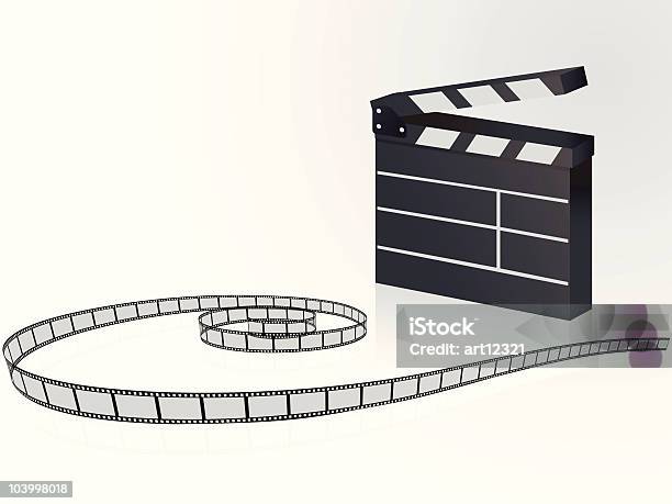 Fundo De Tira De Filme - Arte vetorial de stock e mais imagens de Claquete de Cinema - Claquete de Cinema, Equipamento de Comunicação Social, Estreia de Filme