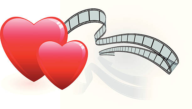 romance movies background vector art illustration