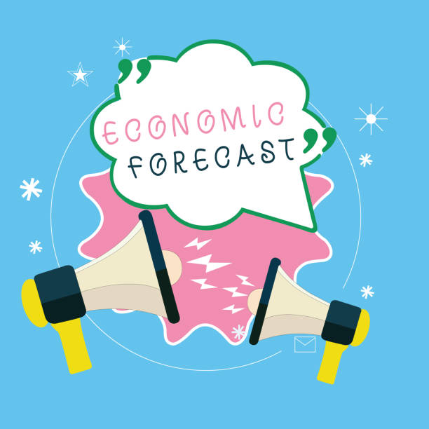 istock Writing note showing Economic Forecast. Business photo showcasing Process of making predictions about the economy condition 1039983046