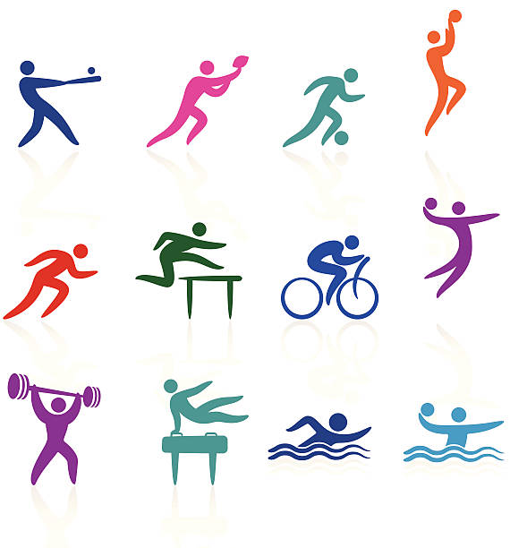 sports icon collection vector art illustration