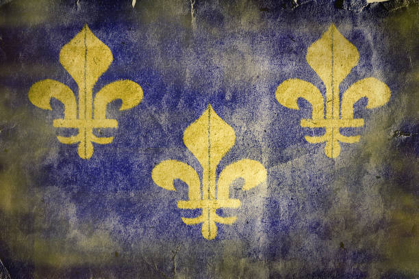 Old French Flag Stock Photo - Download Image Now - Fleur De Old French Flag Stock Photo - Download Image Now - Fleur De