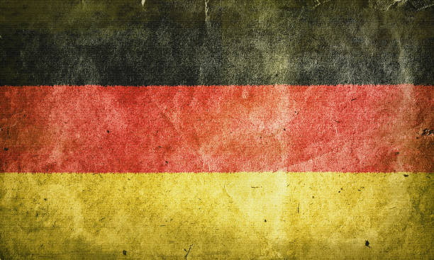 flag of  Germany flag of  Germany. Old vintage paper texture. german flag stock pictures, royalty-free photos & images
