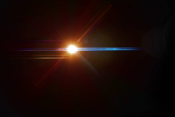 lens flare effect - camera lens photography digitally generated image imagens e fotografias de stock