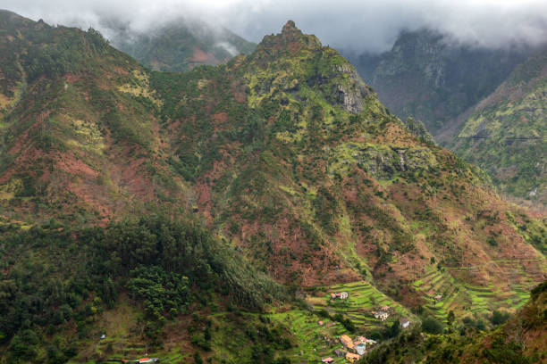 istock Beautiful landscape mountains with clouds, in Madeira 1040011464