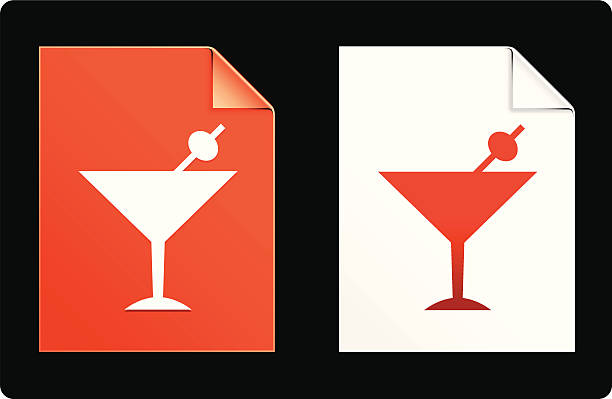 martini glass design elements  martini royale stock illustrations