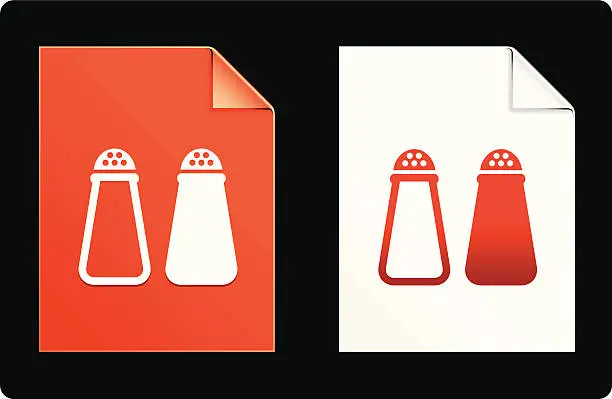 Vector illustration of salt and pepper design elements