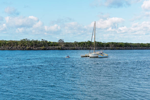 istock Catamaran In A Blue Water River In Australia 1040017860