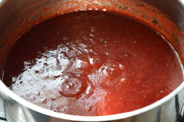 istock Boiling plum jam in the pan 1040018476