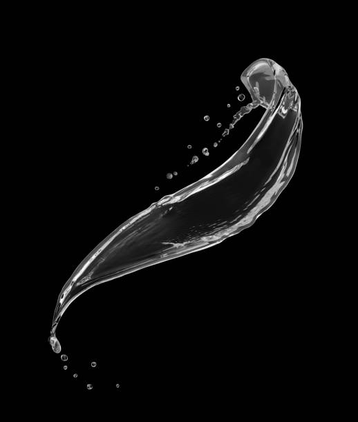 istock Wavy splash of water isolated on white background 1040037074