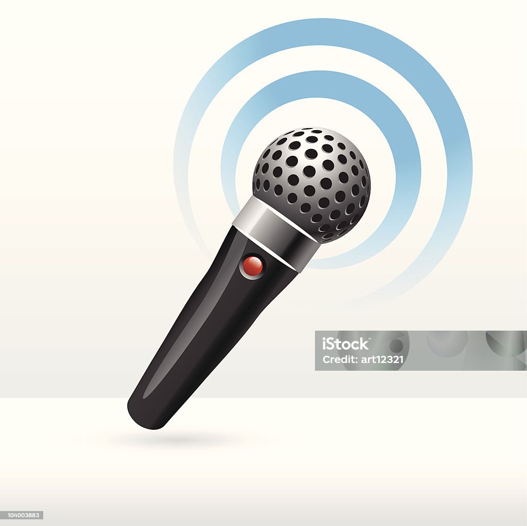 Simple Mircophone Simple Microphone Stock Illustration - Download Image Now - Audio ...