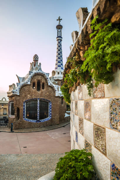 istock Park Guell in Barcelona at sunrise, Spain 1040045918