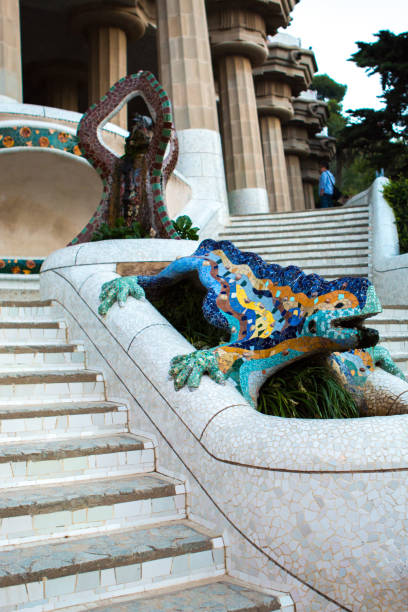 istock Park Guell in Barcelona at sunrise, Spain 1040045952