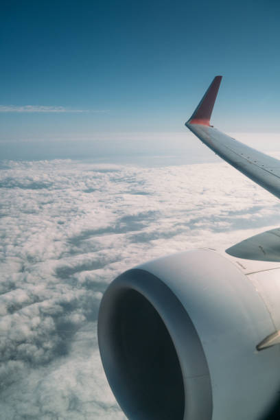 istock View from the window of the airplane. 1040055124