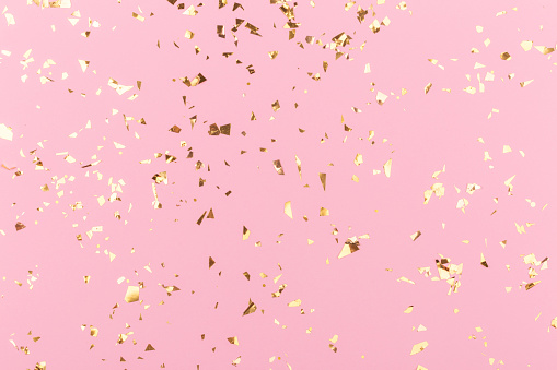 Destellos de oro en rosa photo