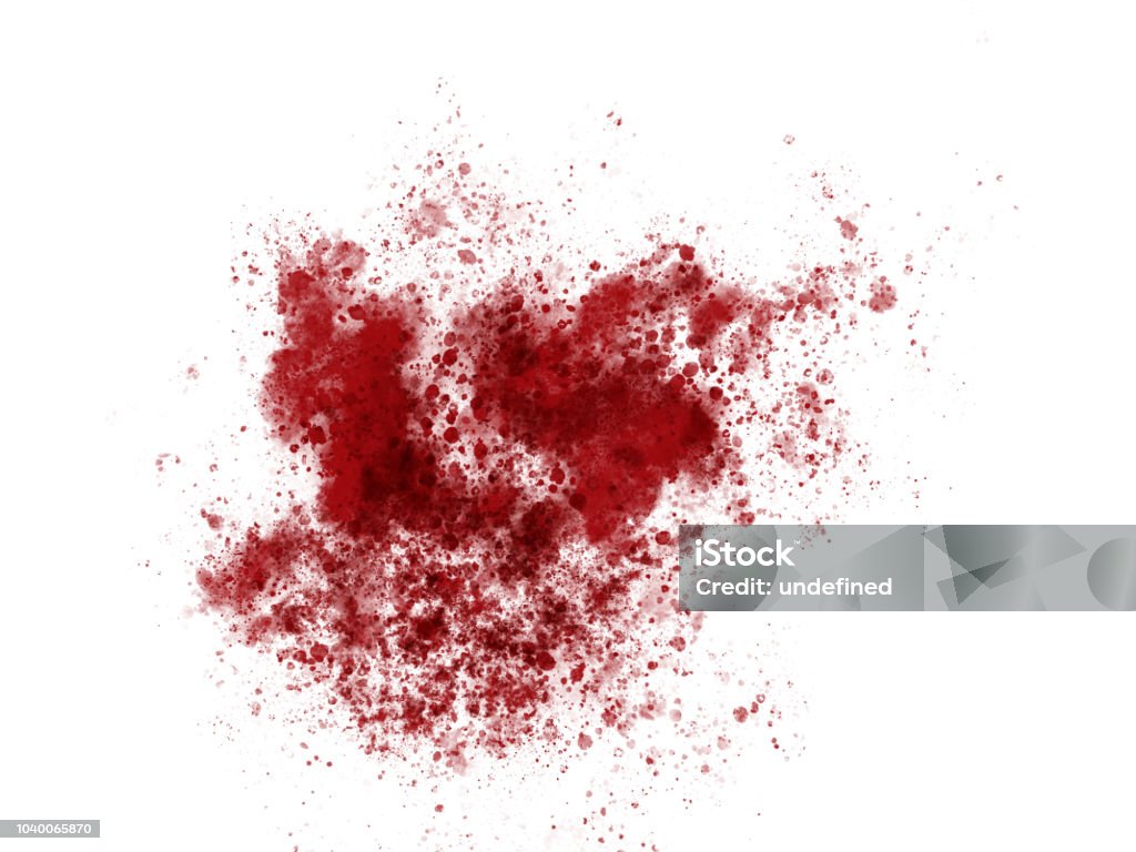 Campione di spruzzatore di inchiostro vernice rosso sangue - Foto stock royalty-free di Sangue