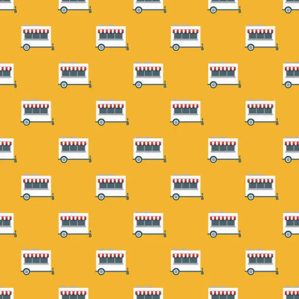 Vector illustration of Concession Stand Seamless Pattern