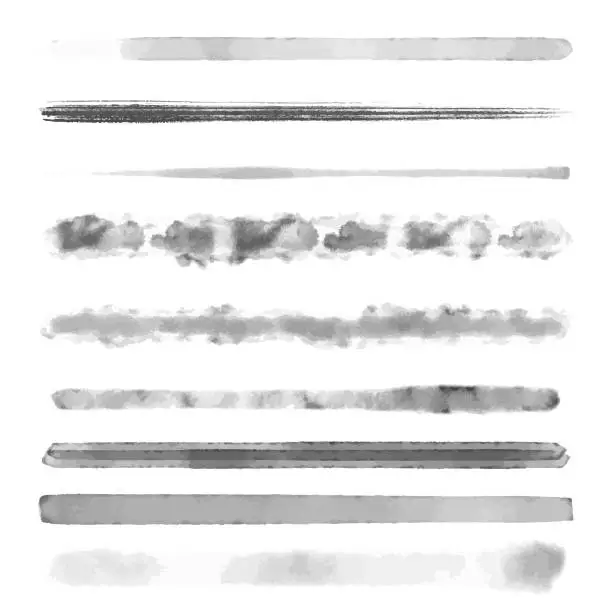 Vector illustration of Watercolor brushes