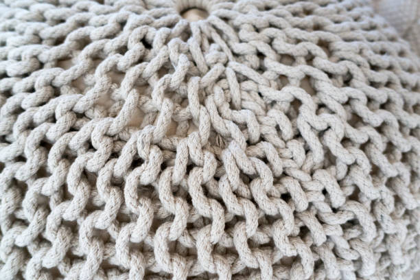 istock Braided Decorative Cushion Pouf, close up 1040079084