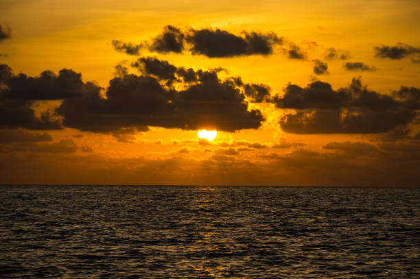 istock Beautiful sunset seen from Maldives 1040079516