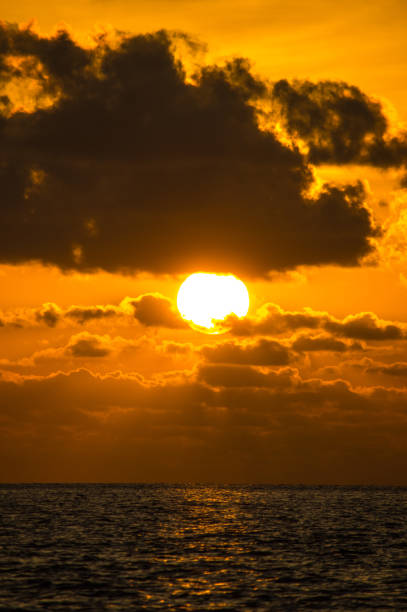 istock Beautiful sunset seen from Maldives 1040079524
