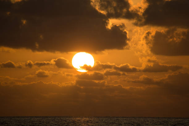 istock Beautiful sunset seen from Maldives 1040079530