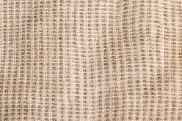 istock Hessian sackcloth woven texture pattern background in tan sepia beige cream brown color 1040084120