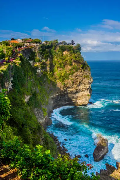 Uluwatu Temple (Pura Luhur Uluwatu) is a Balinese Hindu sea temple located in Uluwatu. One of six key temples believed to be Bali's spiritual pillars, is renowned for its magnificent location, perched on top of a cliff.
