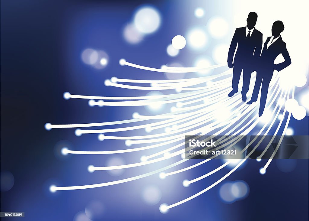 businessman and businesswoman fiber optic internet background  Abstract stock vector