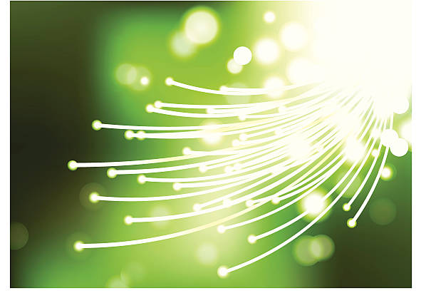 green fiber optic intern background vector art illustration