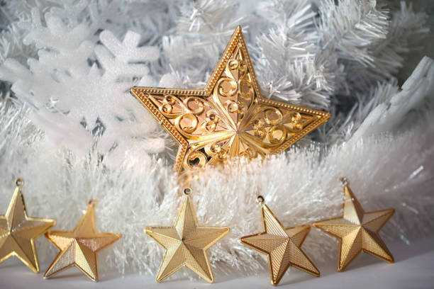 golden christmas shooting star