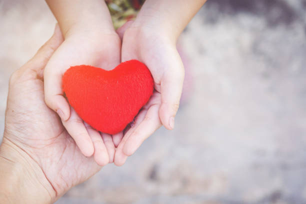 istock Small kid hands holding heart 1040168860