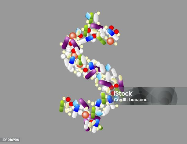 Ilustración de Medicina Medicamentos Comprimidos Medicamentos Healthcare Dinero Dólar El Costo Médica y más Vectores Libres de Derechos de Cápsula