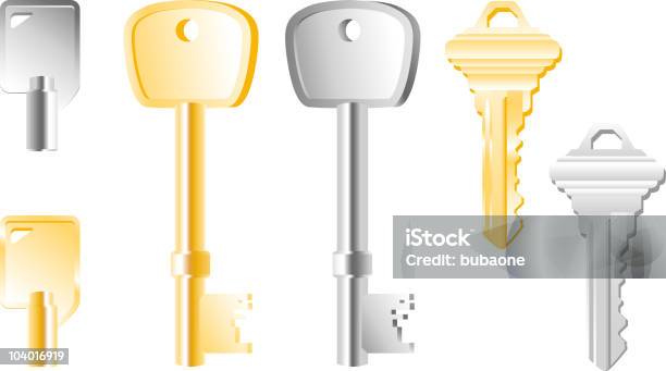 Bunt Schlüssel Für Computer Und House Stock Vektor Art und mehr Bilder von Schlüssel - Schlüssel, Silber, Silberfarbig