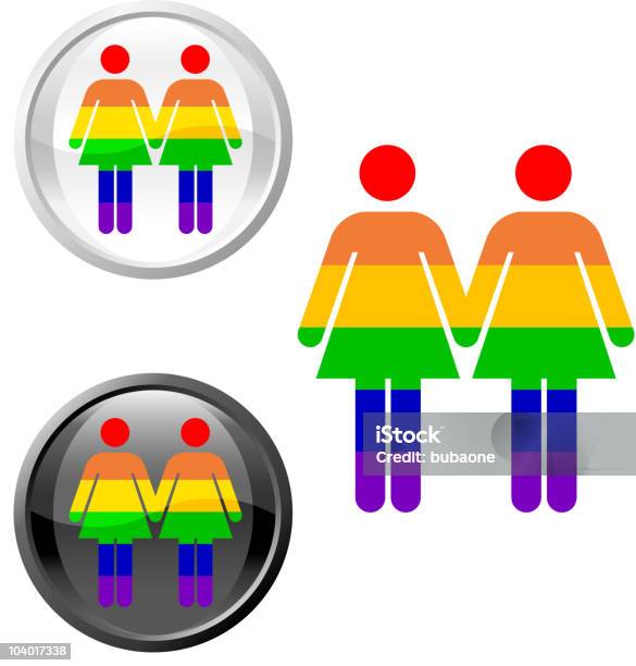 Homosexualité Libres De Droits Illustration Art Ensemble Bouton Vecteurs libres de droits et plus d'images vectorielles de Adulte