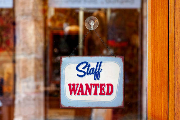 istock Staff wanted sign 1040173538