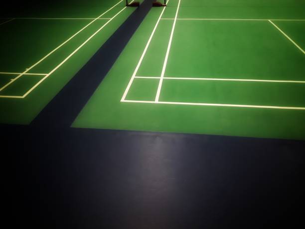 istock line on green badminton court 1040174880