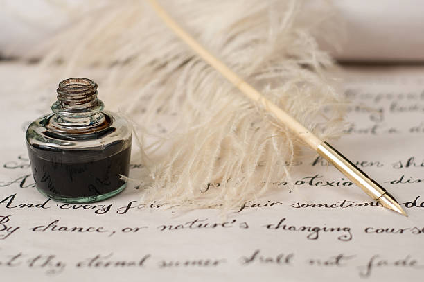 istock Handwriting,ink and quill pen 104018253