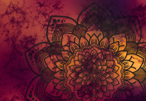 Abstract mandala graphic background stock photo