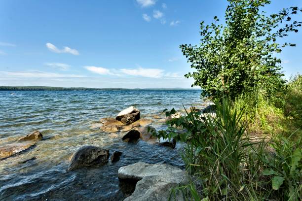 istock rocky shore with lake view 1040242146